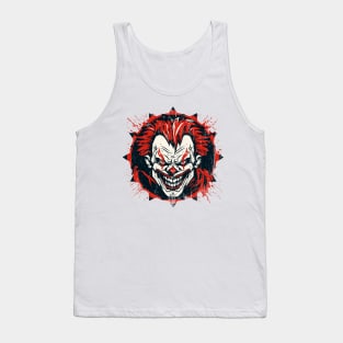 Sinister Smiles Clown - Distressed Aged Design Tank Top